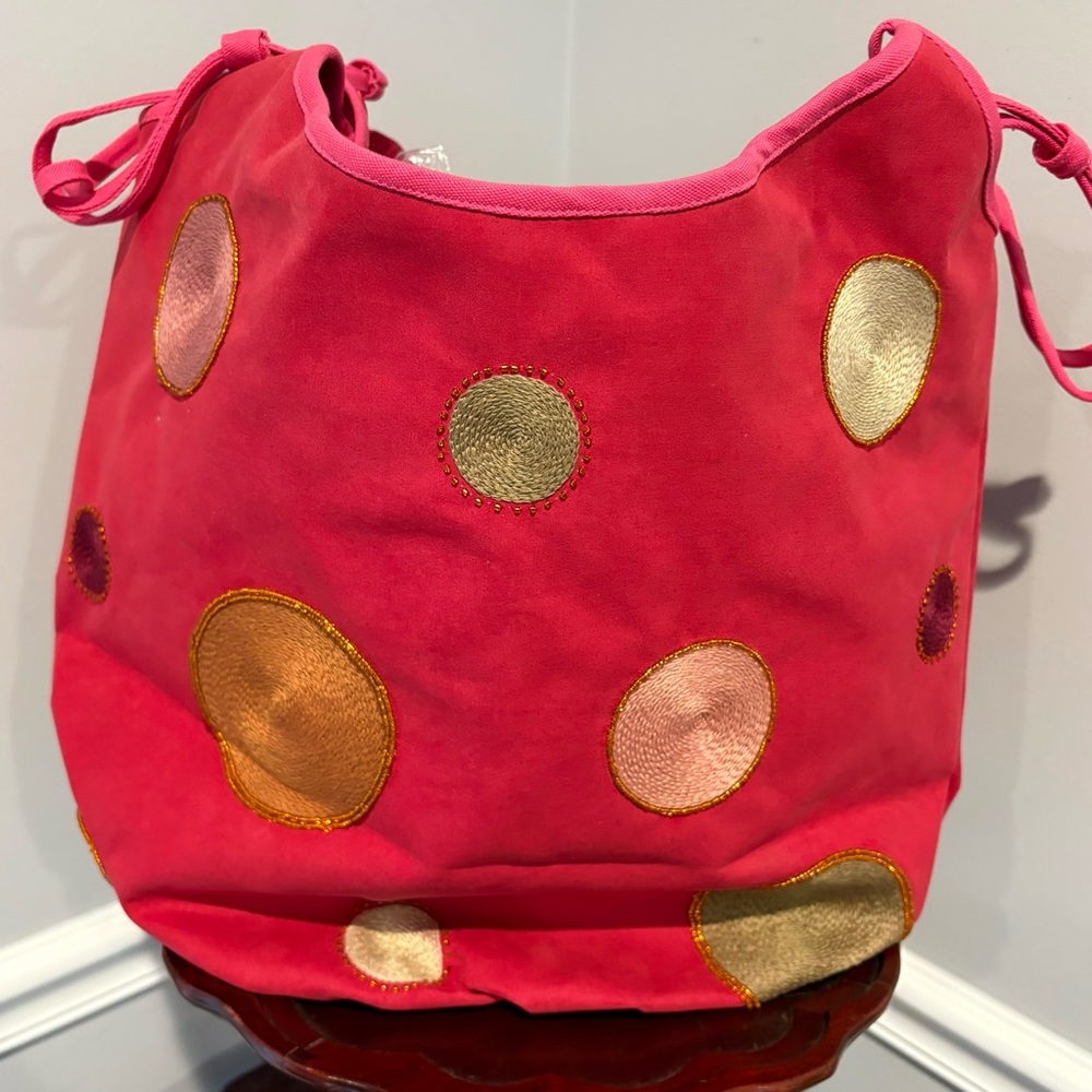 Stylish Handmade Pink Suede Women's Tote Bag